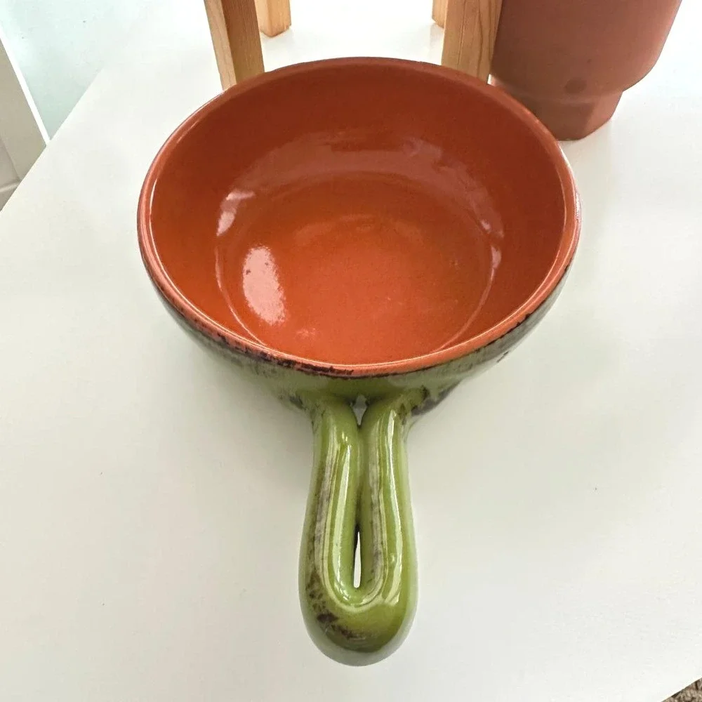 De Silva‎ Italy Terracotta Baker Green Glazed Handled Pan – Rustic Cookware